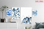 新中式山水风景客厅装饰画无框画