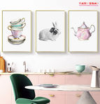 新中式茶叶茶具餐厅厨房装饰画