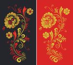 绚丽的古典花纹矢量素材CDR