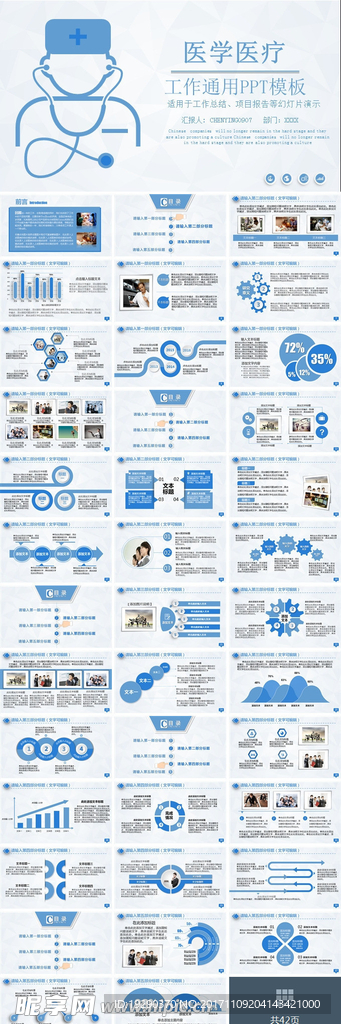 医学医疗工作PPT模板