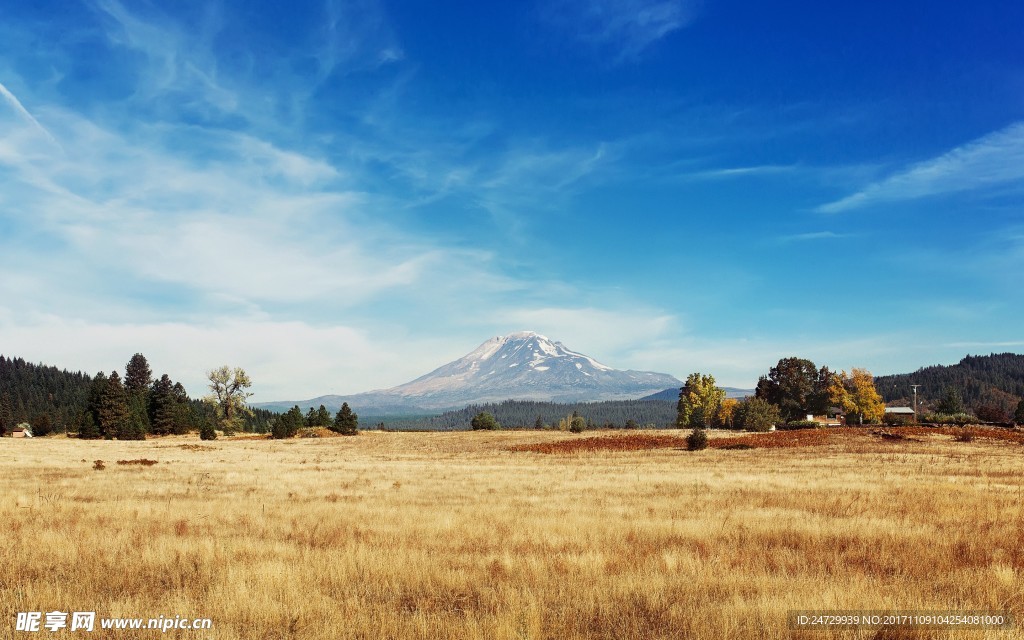 高山 大山 森林 天空 美景