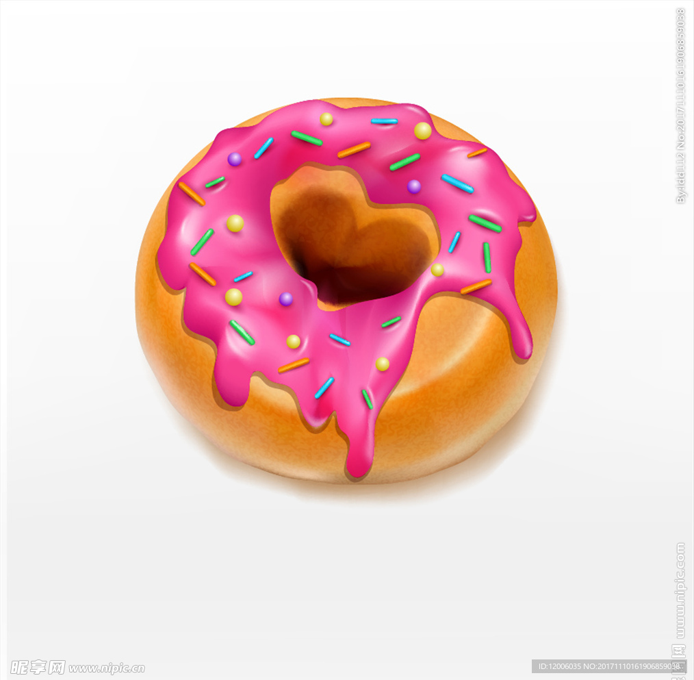 果酱甜甜圈矢量素材