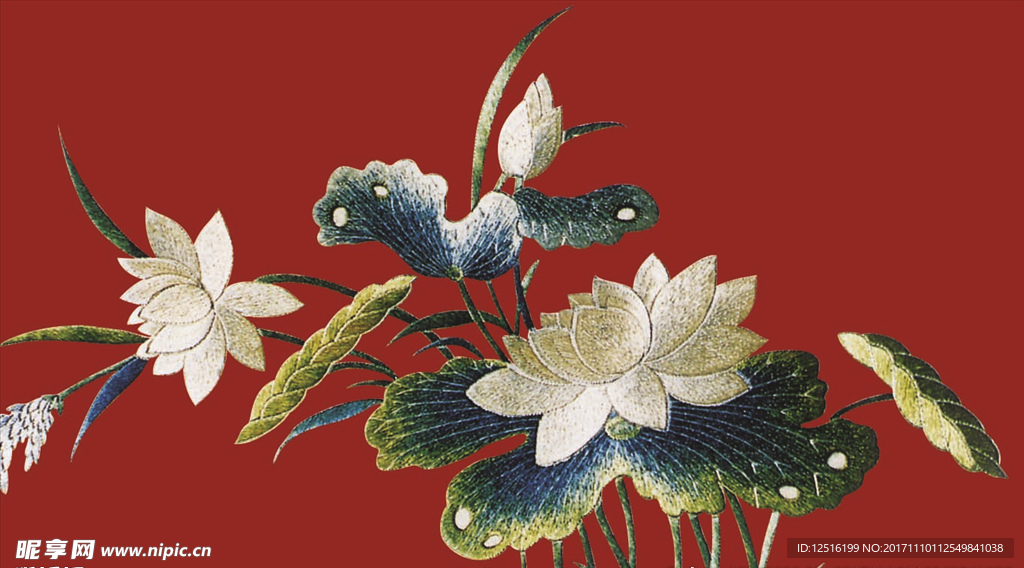 刺绣 绣花 茉莉花 桃花 梨花