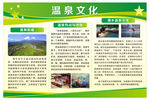 绿色展板温泉文化