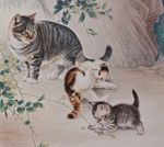 工笔猫之深情