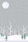 矢量雪景背景
