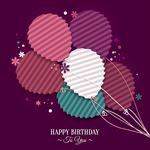 生日快乐贺卡矢量图