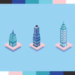 卡通城市建筑
