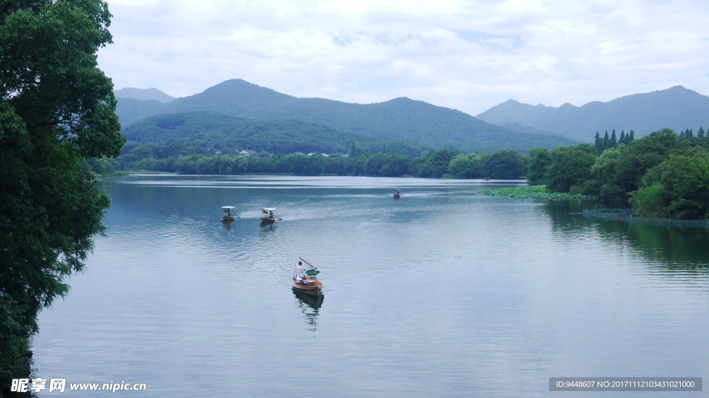 西湖山水风景图片