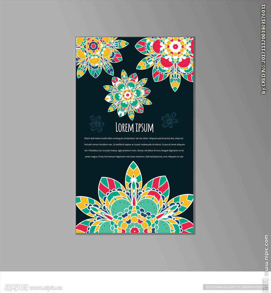 花朵花卉展板海报设计素材