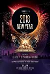 2018城市香槟烟花新年海报