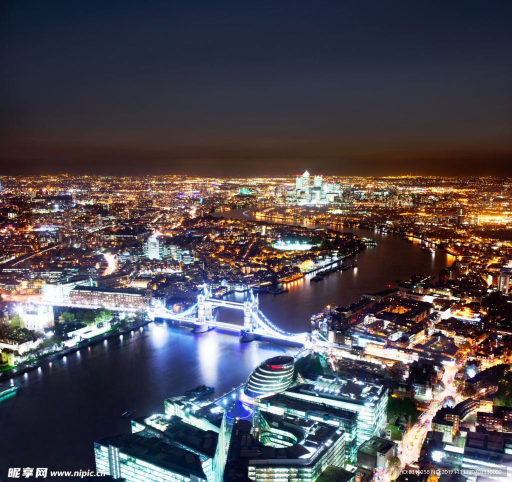 繁华城市夜景图片