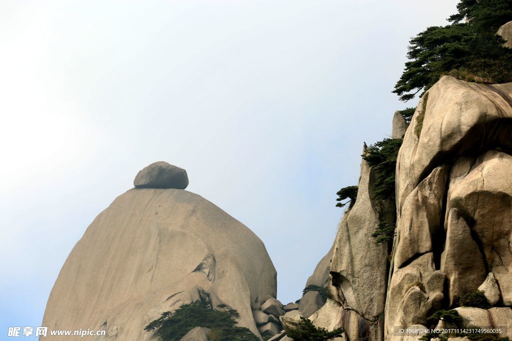 天柱山飞来石天柱山风景