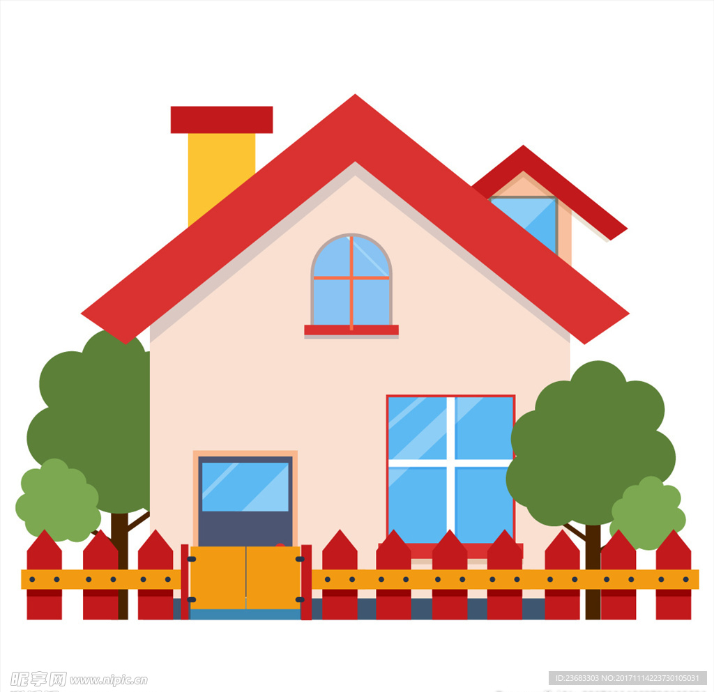 花园房矢量素材