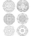 复古喜字花纹