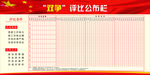 双争评比公布栏