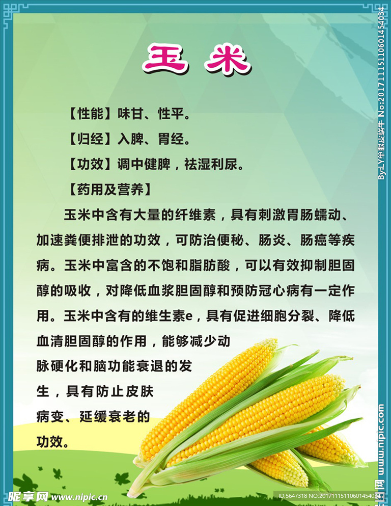 玉米功效