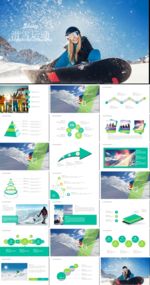 冬季体育运动 滑雪场 PPT