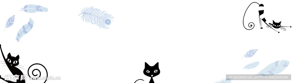 电商卡通猫白色背景