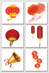 红色灯笼 元旦灯笼素材