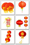 红色灯笼 元旦灯笼素材