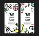 2款彩绘手工艺元素banner