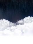 云层上的瓢泼大雨矢量素材