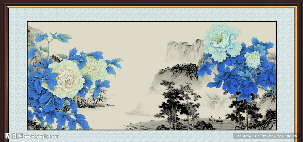 国画牡丹