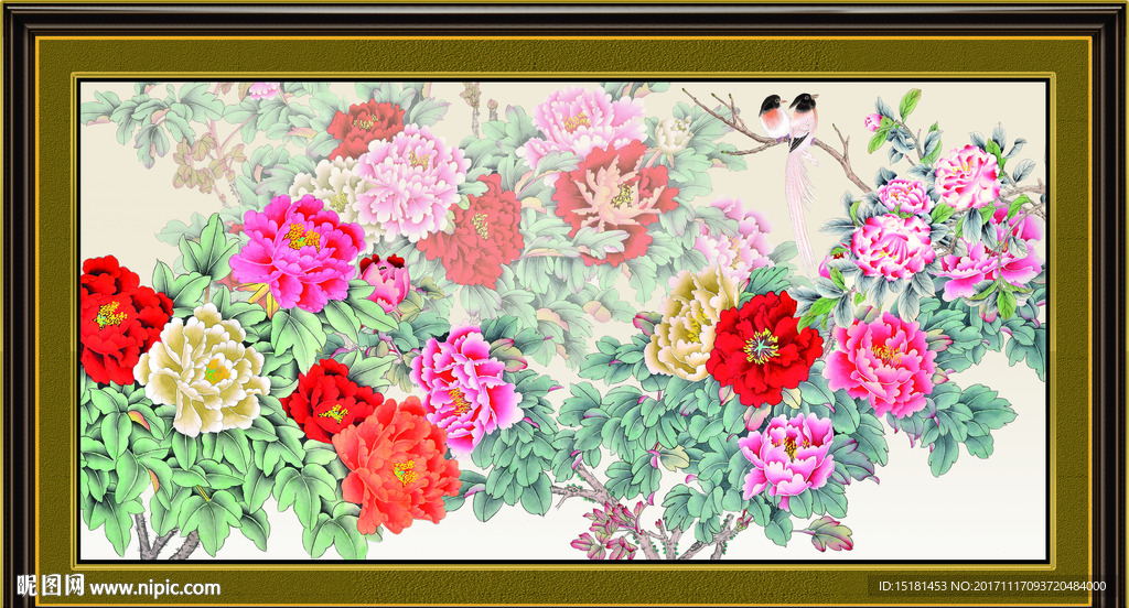 国画牡丹