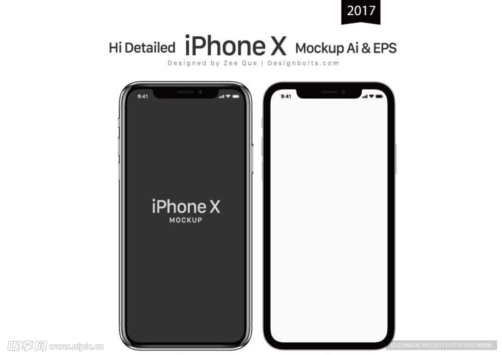 iphonex矢量模板素材