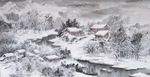 冬天水墨画