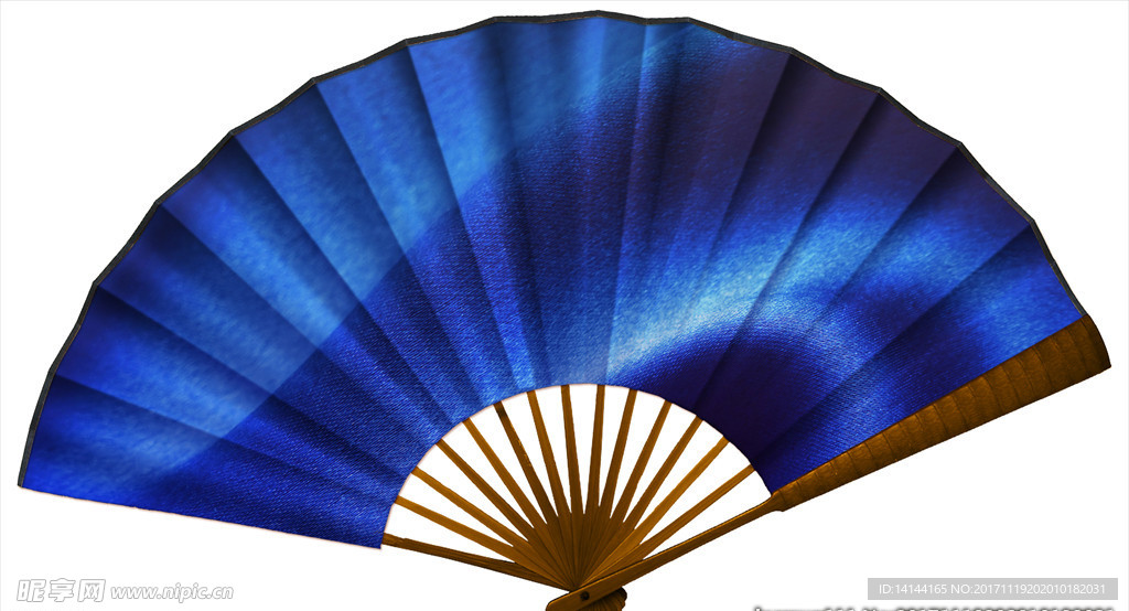 蓝色扇子