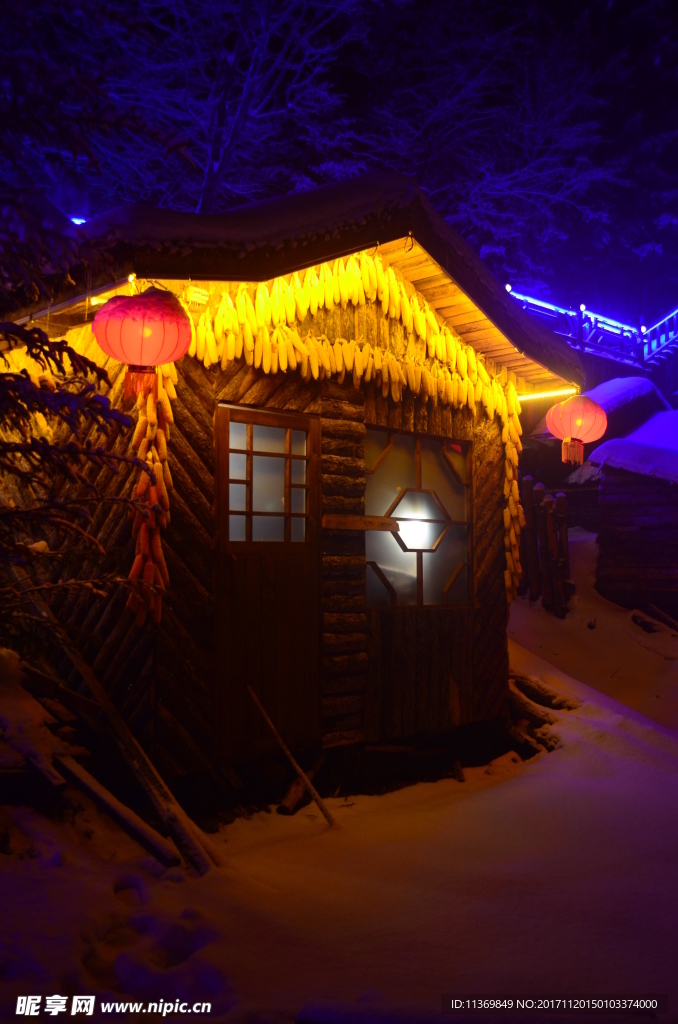雪乡夜景