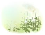 淡淡的幽香梦幻三叶草背景素材