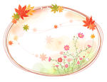 枫叶小碎花梦幻边框底纹背景素材