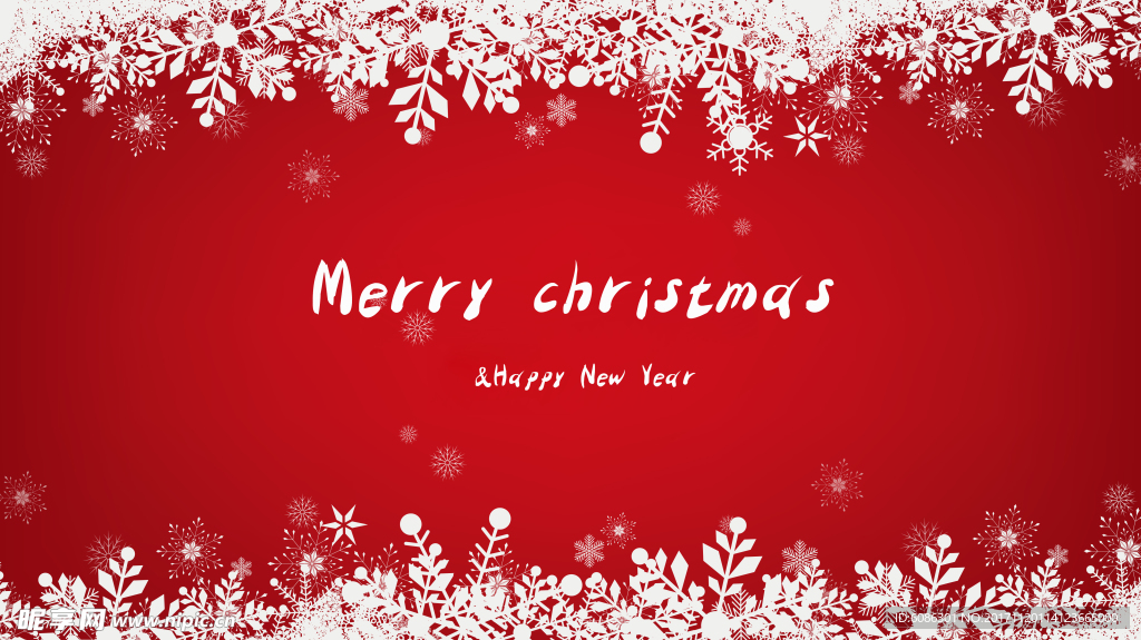 圣诞节红色雪花背景