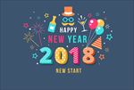 2018立体字烟花气球背景