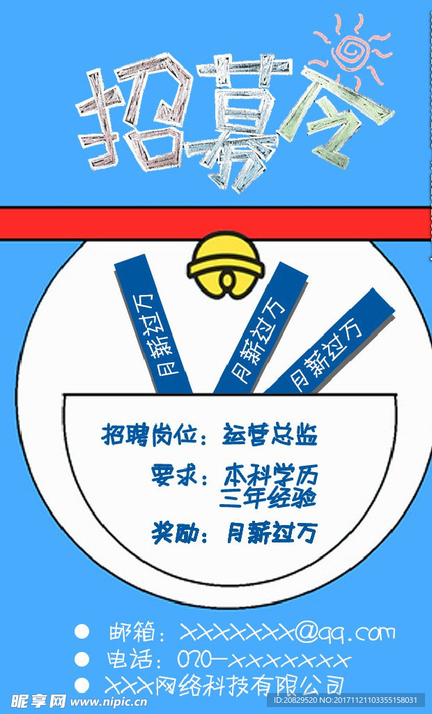 招募岗位海报