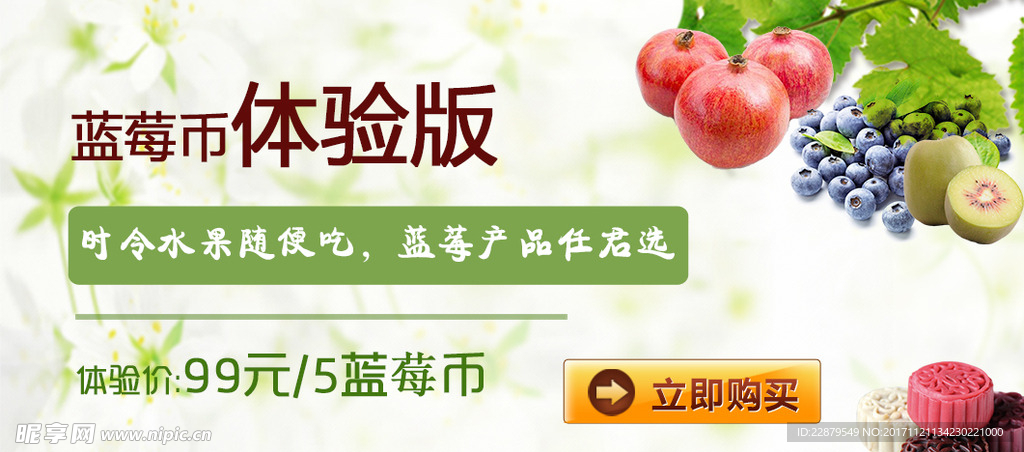 蓝莓币体验版购买banner