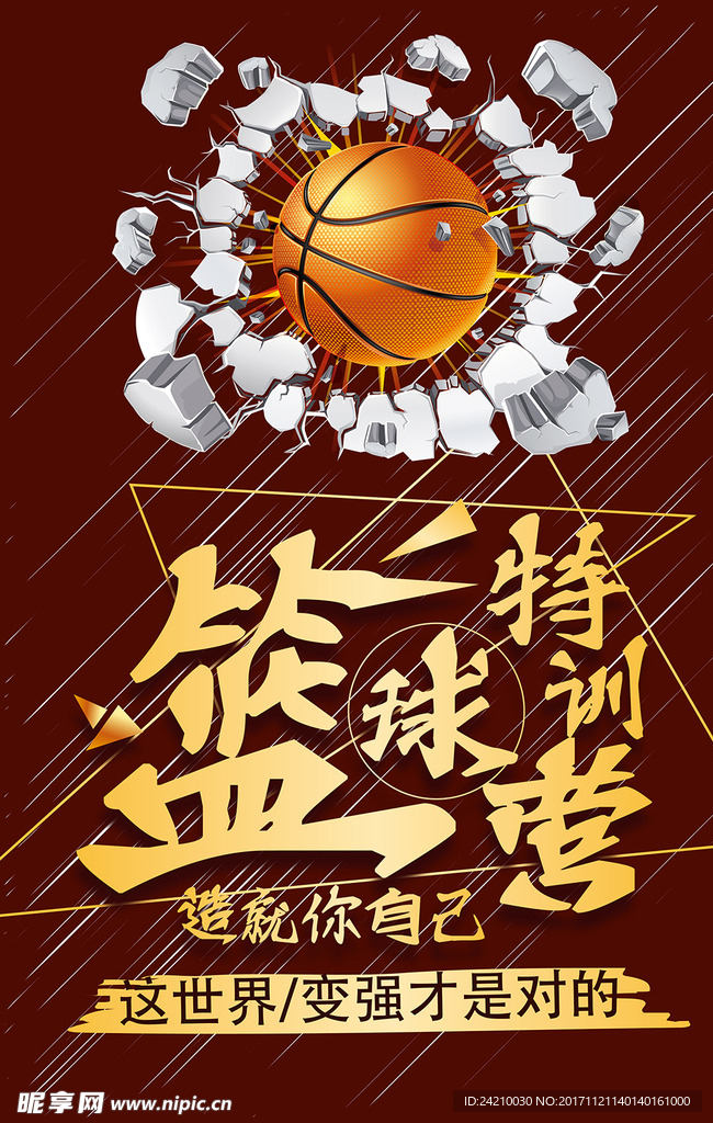 篮球特训营宣传海报
