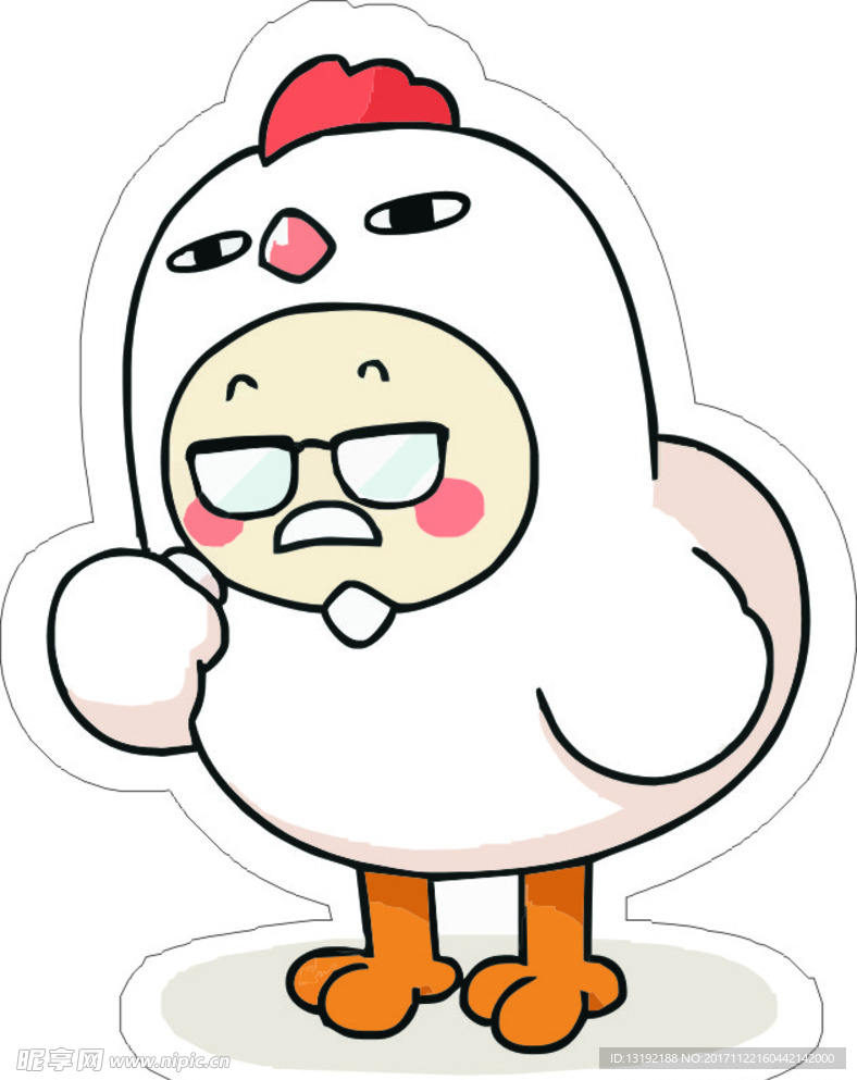 炸鸡老头 炸鸡漫画 卡通鸡