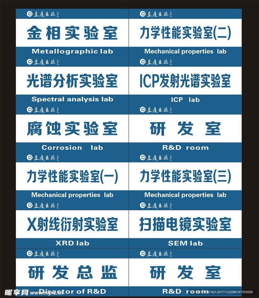 实验室门牌