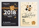 创意精致2018新年圣诞海报