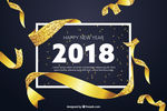 金色新年背景 2018