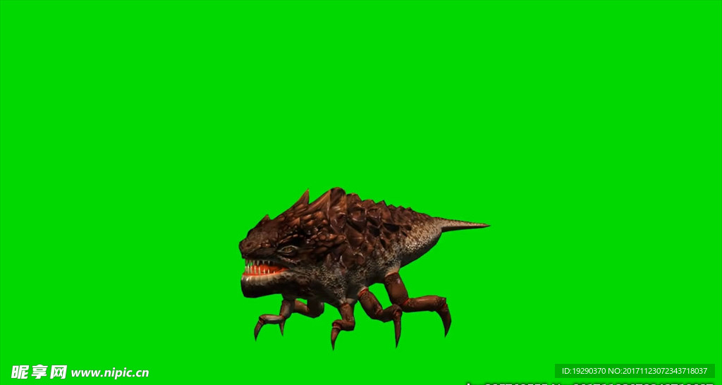 鳄鱼绿屏抠像视频素材