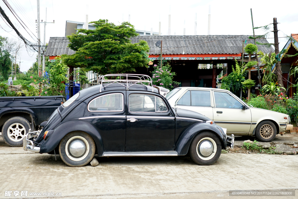 老式甲壳虫复古汽车