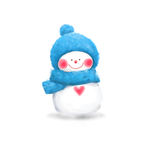 围围巾的雪人