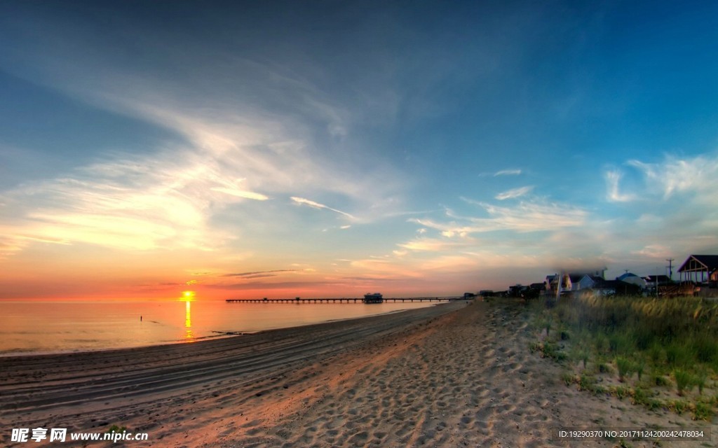 高清夕阳黄昏图