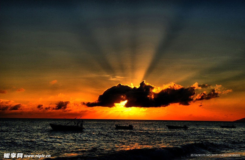 高清夕阳黄昏图