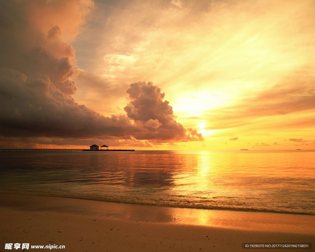 高清夕阳黄昏图